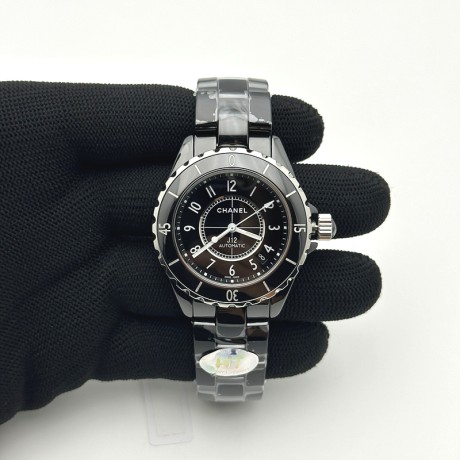 HT공장 샤넬 J12 블랙세라믹 38mm 남성용 세라믹브레이슬릿 솔리드백 XHANEL J-12 38mm Blk CER/CER Blk/Num EAST A2892 KOR EAST공장