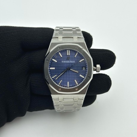 SF공장 오데마피게 로얄오크 15500 스틸 블루다이얼 브레이슬릿 Royal Oak 41mm 15500 SS SF 1:1 Best Edition Blue Dial on SS Bracelet SA4302 Super Clone