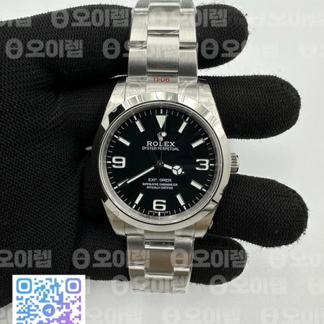 GM공장 롤렉스 904L 익스플로러1 스틸 블랙다이얼 브레이슬릿 Explorer I 214270 39mm Black Dial on SS Bracelet SA3132