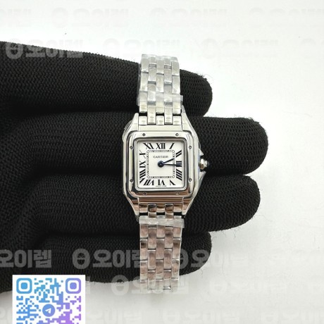 8848공장 까르띠에 팬더 시크릿 레이디즈 22MM 스틸 화이트다이얼 브레이슬릿 PANTHÈRE SECRETE LADIES 22MM SS WHITE DIAL ON SS BRACELET RONDA QUARTZ