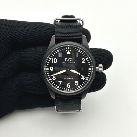 M+F공장 IWC 탑건 세라믹 블랙다이얼 블랙나일론스트랩 Top Gun IW326901 Ceramic Black Dial on Black Nylon Strap A2892