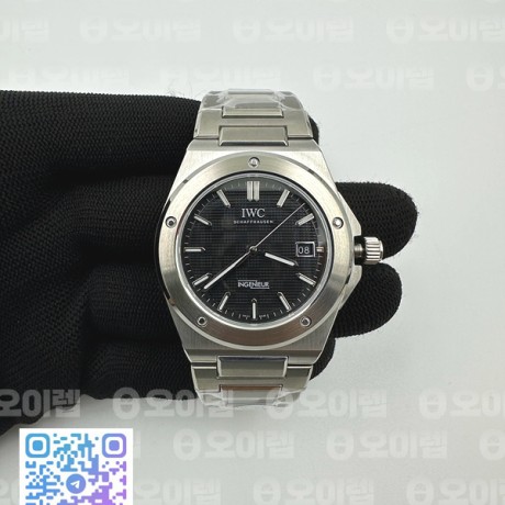 GH공장 IWC 인제니어 블랙다이얼 브레이슬릿 IWC0555B - Ingenieur Auto SS/SS Black GHF MY9015