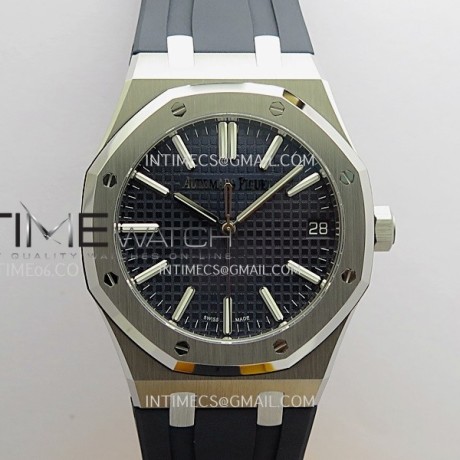 [26.01 UP] DD공장 오데마피게 로얄오크 15510 블루다이얼 러버스트랩 Royal Oak 41mm 15510 SS DDF 1:1 Best Edition Blue Dial On Blue Rubber Strap Super Clone DD4302