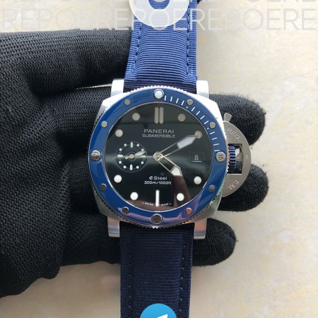 SB공장 파네라이 섭머저블 PAM1289 블루다이얼 블루나일론스트랩 SBF 1:1 Best Edition Blue Dial on Blue Nylon Strap P900 VS공장