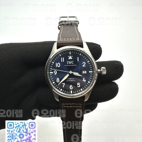 FK공장 마크18 블루다이얼 가죽스트랩 MARK XVIII Le Petit Prince IW327004 SS FKF 1:1 Best Edition Blue Dial On Brown Leather Strap