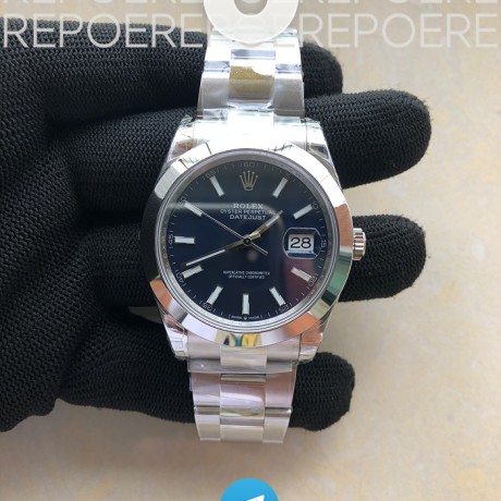 VS공장 롤렉스 데이저스트 41 스틸 블루다이얼 돔베젤 오이스터브레이슬릿 DateJust 41 126330 904L SS VSF 1:1 Best Edition Blue Dial on Oyster Bracelet VS3235