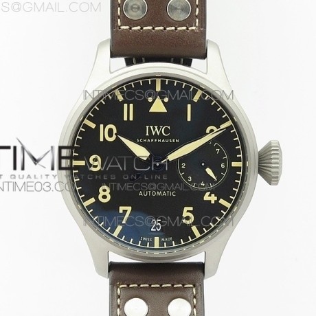 ZF공장 IWC 빅파일럿 IW501004 TI 스틸 블랙빈티지다이얼 파일럿가죽스트랩 BIG PILOT IW501004 TI  BLACK DIAL ON BROWN LEATHER STRAP A52110