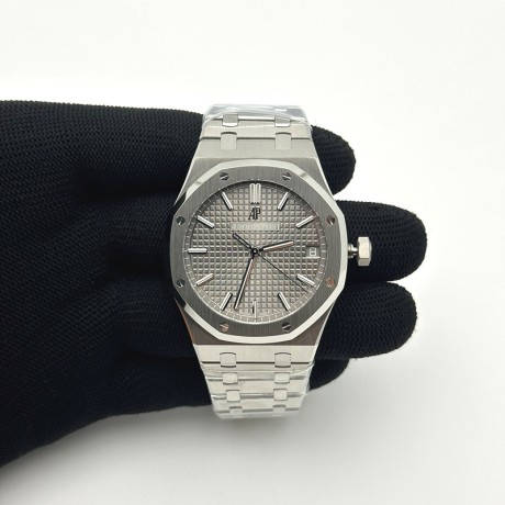 VS공장 오데마피게 로얄오크 15500 스틸 그레이다이얼 브레이슬릿 Royal Oak 15500 SS VSF 1:1 Best Edition Gray Dial On SS Bracelet Super Clone DD4302