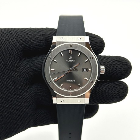 JJ+공장 위블로 클래식퓨전 42mm 그레이다이얼 러버스트랩 Classic Fusion Bang 42mm SS/RU Grey JJ+F A1110  (제이제이플러스)