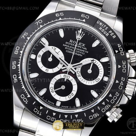 QF공장 롤렉스 세라믹 데이토나 블랙다이얼 브레이슬릿 Daytona 116500 CER SS/SS Black 904L QF V3 SH4130