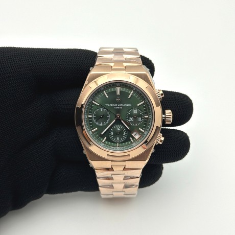 8F공장 바쉐론콘스탄틴 오버시즈 5500V 로즈골드금통 그린다이얼 브레이슬릿 Overseas 5500V Chrono RG 8F 1:1 Best Edition Green Dial on RG Bracelet A5200