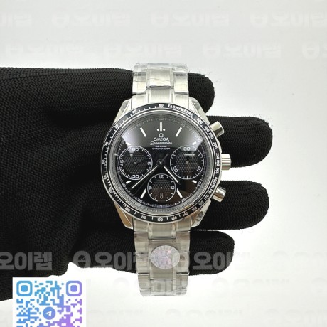 HR공장 오메가 스피드마스터 레이싱 크로노그래프 블랙다이얼 브레이슬릿 Speedmaster Racing Chrono 40mm SS/SS Blk HRF C3330