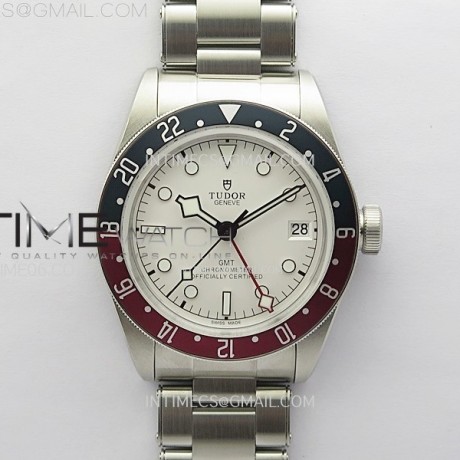 ZF공장 튜더 블랙베이 41 gmt 바젤월드 펩시 화이트다이얼  브레이슬릿 Black Bay M79830RB-0010 GMT Baselworld Pepsi Bezel ZF 1:1 Best Edition White Dial on SS Bracelet A2836