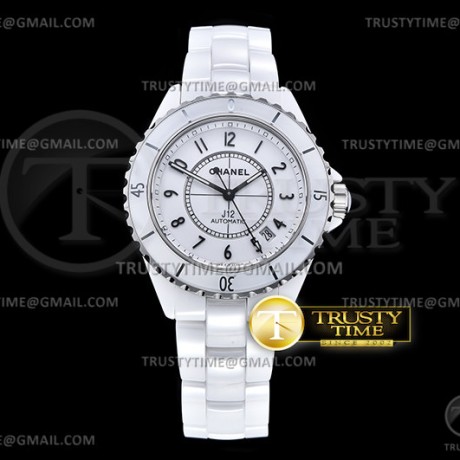 HT공장 J12 화이트세라믹 화이트다이얼 38mm XHANEL J-12 38mm CER/CER Wht/Num KOR MY9015 KOR EAST공장