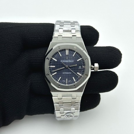 APS공장 오데마피게 로얄오크 15450 블루다이얼 브레이슬릿 Royal Oak 37mm 15450 SS APSF 1:1 Best Edition Blue Textured Dial on SS Bracelet SA3120 Super