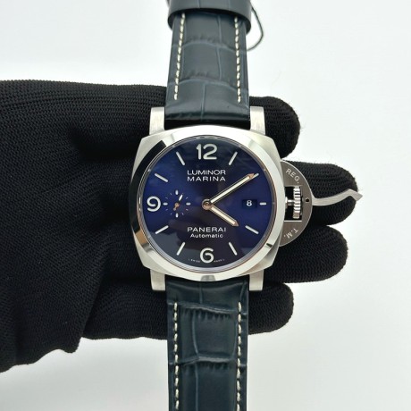 VS공장 파네라이 PAM1313 스틸 블루다이얼 가죽스트랩 PAM1313 VSF 1:1 Best Edition Blue Dial on Blue Leather Strap P.9010 Clone SB공장