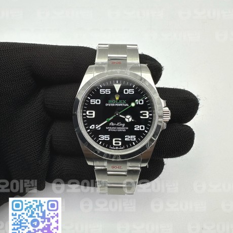 GM공장 롤렉스 신형에어킹 블랙다이얼 브레이슬릿 3230무브먼트 AirKing 126900 40mm 904L SS/SS GMF VR3230