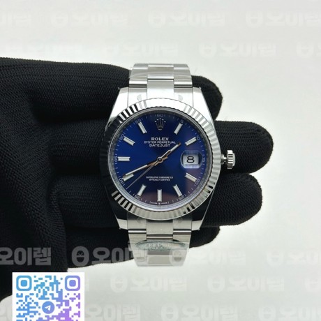 CLEAN공장 롤렉스 데이저스트 41 스틸 블루다이얼 플루티드베젤오이스터브레이슬릿 클린공장 DateJust 41 126334 Clean 1:1 Best Edition 904L Steel Blue Stick Dial on Oyster Bracelet SA3235 클린