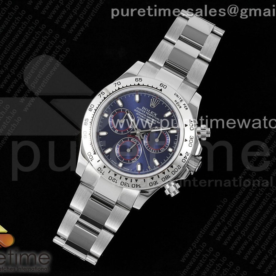 OM공장 롤렉스 스틸 데이토나 블루레이싱다이얼 브레이슬릿  Daytona 116509 SS OMF Best Edition Blue Stick Dial on SS Bracelet A7750