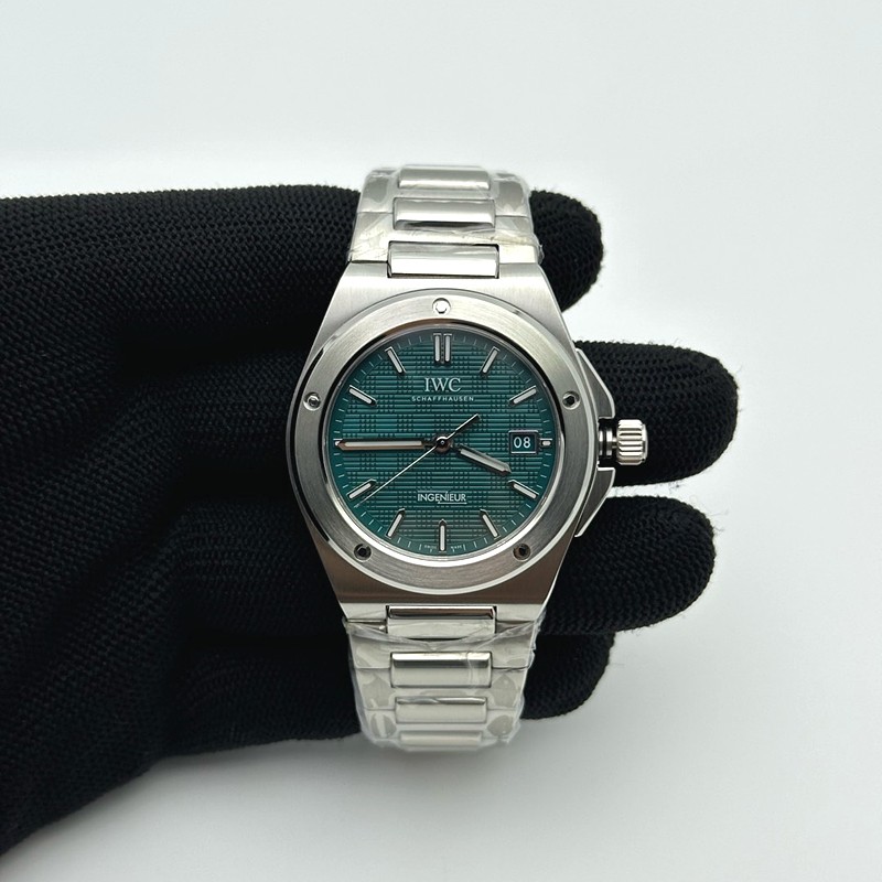 GH공장 IWC 인제니어 아쿠아다이얼 브레이슬릿 IWC0555D - Ingenieur Auto SS/SS A-Grn GHF MY9015 그린 블루