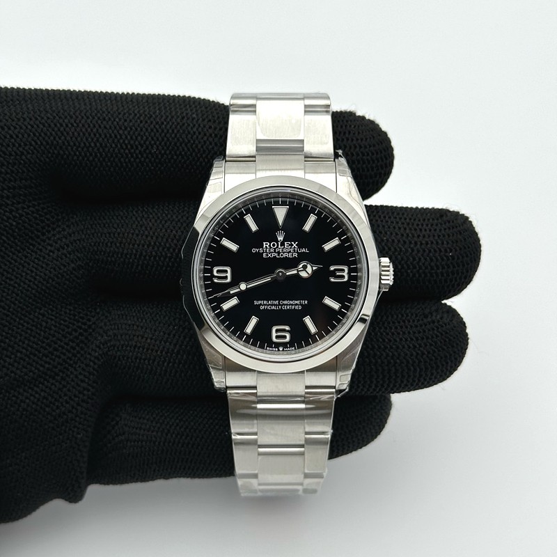 VS공장 롤렉스 익스플로러 36 신형 124270 스틸 브레이슬릿 Explorer 1 124270 36mm 904L SS/SS Blk VSF VS3230