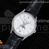 KM공장 파텍필립 컴플리케이션 5396G 스틸 화이트다이얼 블랙가죽스트랩 Complications 5396G White Dial SS Markers on Black Leather Strap A324