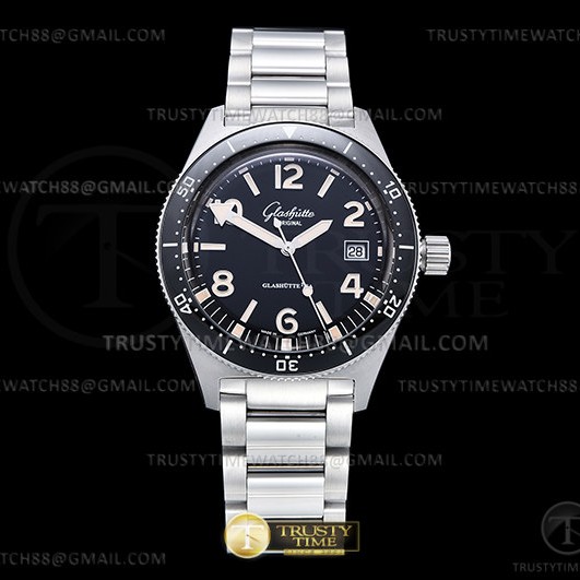 RXW공장 글라슈테오리지널 씨큐 39mm 블랙다이얼 브레이슬릿 Spezialist SeaQ 39mm SS/SS Black RXW SW200