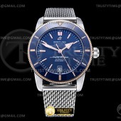 OX공장 브라이틀링 슈퍼오션 헤리티지2 42 로즈골드콤비 블루다이얼 브레이슬릿 Superocean Heritage II 42mm SS/SS Blue OXF A2824