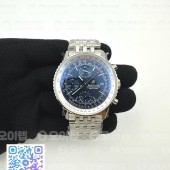 KOR공장 브라이틀링 내비타이머 41미리 블루다이얼 Navitimer 1 41mm SS KOR 1:1 Best Edition SS Blue Dial on SS Bracelet A7750(Free leather strap)