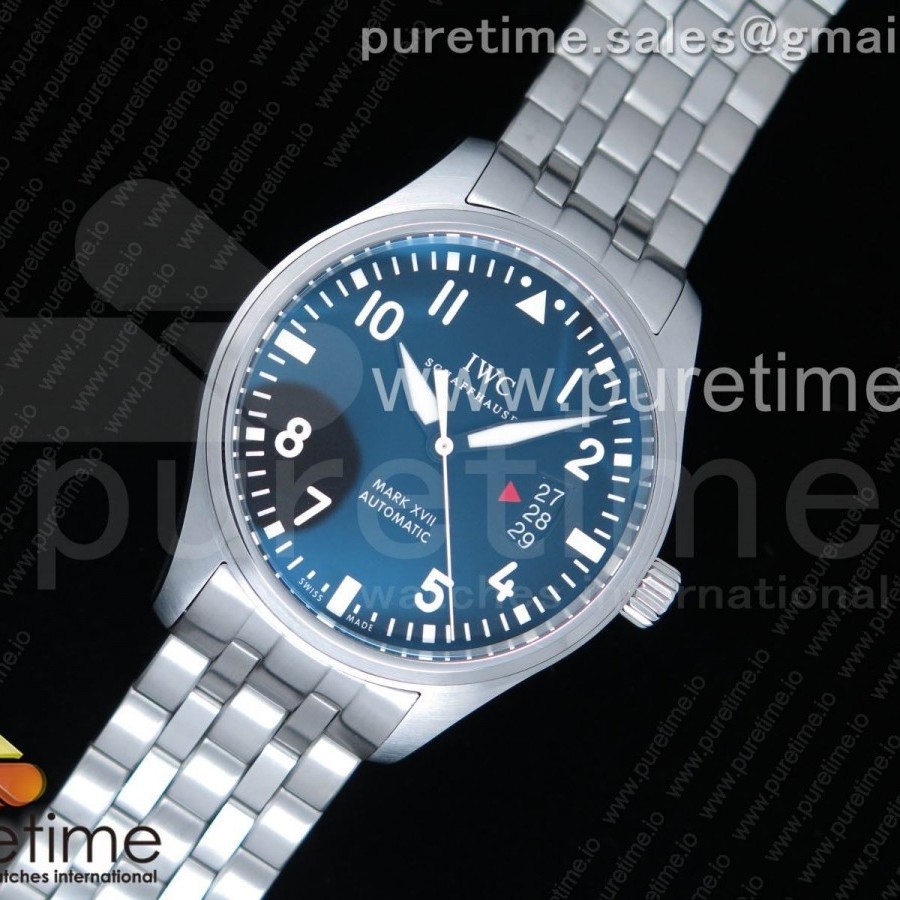 MK공장 v2 IWC 마크17 스틸 블랙다이얼 브레이슬릿 Mark XVII IW326504 Black Dial on SS Bracelet MIYOTA 9015
