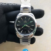 VS공장 오메가 씨마스터 아쿠아테라 150m 스틸 블랙다이얼 그린핸즈 브레이슬릿 41mm 골프에디션 Aqua Terra 150M Master Chronometers VSF 1:1 Best Edition Black Dial Green Hand on SS Bracelet A8900 Super Clone