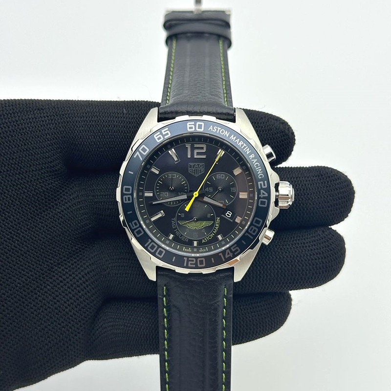 XT공장 F1 블랙다이얼 쿼츠 Tag F1 Aston Martin Chrono SS/LE Black XTF Swiss Qtz
