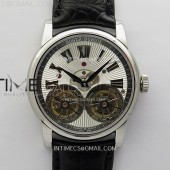 YS공장 로져드뷔 오마주 스틸 실버다이얼 블랙스트랩 더블 투어빌론 Hommage SS YSF Sliver Dial On Black Croco Leather Strap Double Tourbillon
