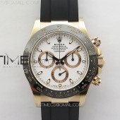 BT공장 롤렉스 세라믹 데이토나 로즈골드금통 화이트다이얼 러버스트랩 Daytona 116515 RG BTF 1:1 Best Edition White Dial on Oysterflex Rubber Strap SA4130