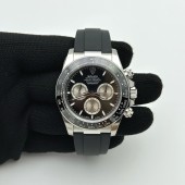 VS공장 롤렉스 데이토나 스틸 블랙다이얼 러버스트랩 텅스텐 Daytona 126519 VSF 1:1 Best Edition Black/Silver Lume Dial on Oysterflex Strap VS4131 V2 (Weighted)