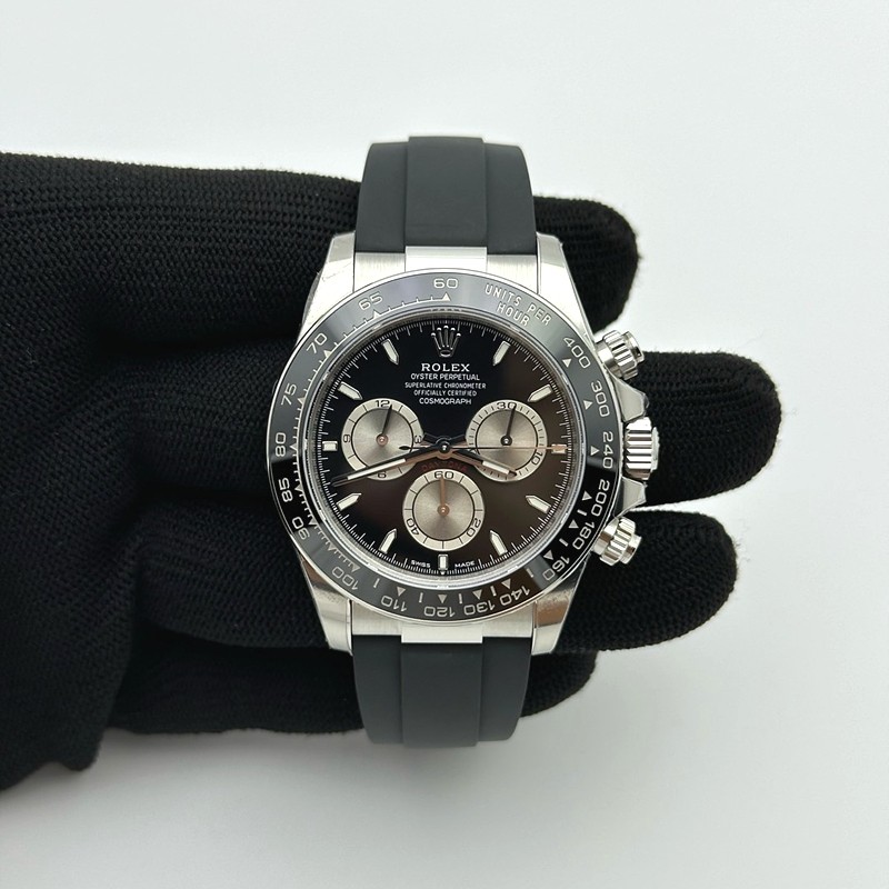 VS공장 롤렉스 데이토나 스틸 블랙다이얼 러버스트랩 텅스텐 Daytona 126519 VSF 1:1 Best Edition Black/Silver Lume Dial on Oysterflex Strap VS4131 V2 (Weighted)