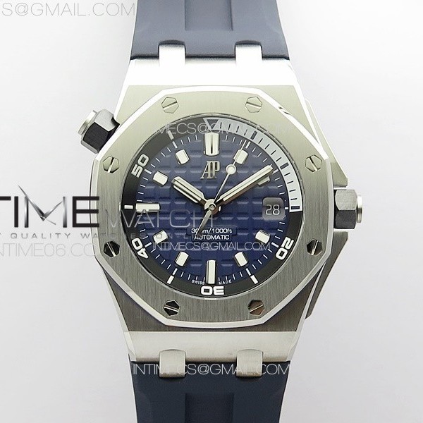 ZF공장 오데마피게 로얄오크 오프쇼어 다이버 15720 블루다이얼 러버스트랩 Royal Oak Offshore Diver 15720 ZF 1:1 Best Edition Blue Dial on Blue Rubber Strap A4308