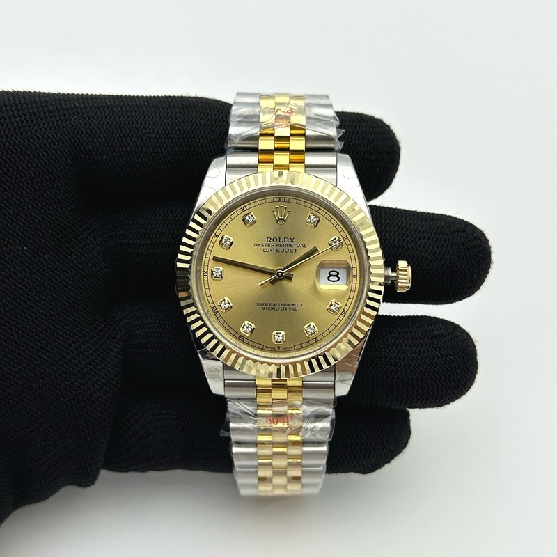 GM공장 롤렉스 데이저스트 41 옐로우골드 콤비 포금 샴페인다이얼 3235 DJ2 41mm Jub Flt 904L Wrp YG/SS Gold/Diam GMF A3235