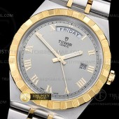 V7공장 튜더 로얄 28603 옐로우골드콤비 실버다이얼 로만인덱스 브레이슬릿  Tudor Royal 28603 41mm YG/SS Silv/Rmn V7F A2836