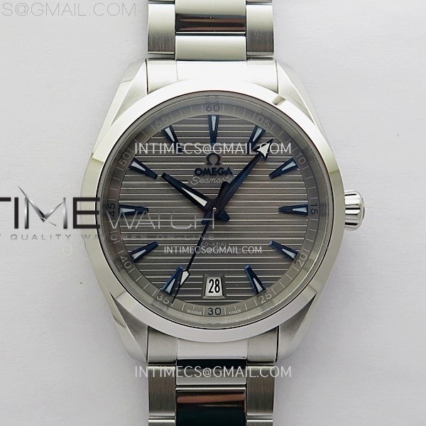 N1공장 오메가 씨마스터 아쿠아테라 150m 실버다이얼 브레이슬릿 Aqua Terra 150M Master Chronometers N1F Best Edition Gray Textured Dial on SS Bracelet A8900