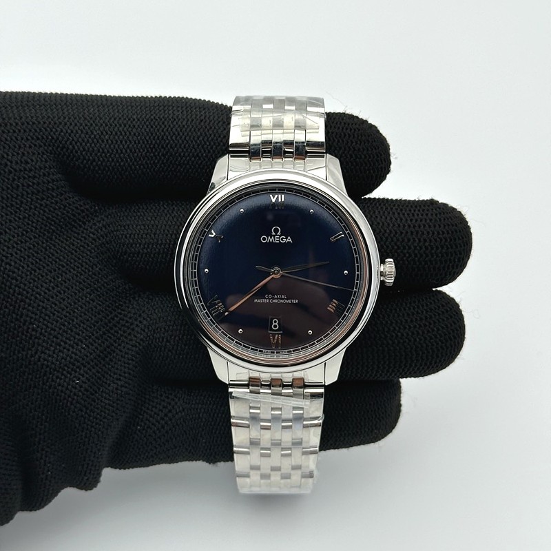VS공장 오메가 드 빌 스틸 블루다이얼 브레이슬릿 De Ville Date SS VSF 1:1 Best Edition Blue Dial on SS Bracelet A8800