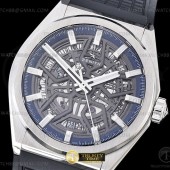 LF공장 제니스 데피 클래식 스켈레톤 스틸 블랙블루다이얼 러버스트랩 ZEN048A - Defy Classic Skeleton SS/RU Ske LF V2 A2892