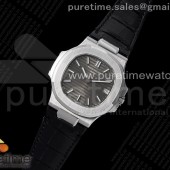 3K공장 파텍필립 노틸러스 그레이다이얼 가죽스트랩 Nautilus 5711 SS 3KF 1:1 Best Edition Gray Textured Dial on Black Leather Strap A324 Super Clone V2