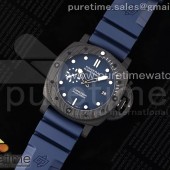 VS공장 파네라이 PAM1232 섭머저블 카보테크 블루다이얼 블루러버스트랩 PAM1232 W Carbotech SBF 1:1 Best Edition Blue Dial on Blue Rubber Strap P900 VS공장