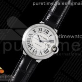 AF공장 발롱42미리 화이트다이얼 악어스트랩 2824 Ballon Bleu 42mm SS AF 1:1 Best Edition White Textured Dial on Black Leather Strap A2824
