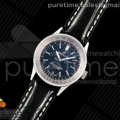 TF공장 브라이틀링 내비타이머 38 블랙다이얼 블랙가죽스트랩 Navitimer 38 Date SS TF 1:1 Best Edition Black Dial on Black Leather Strap A2824