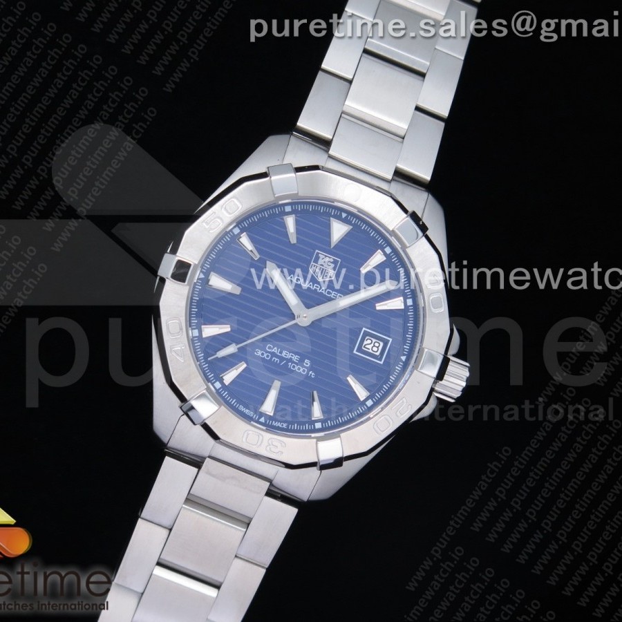 OX공장 태그호이어 아쿠아레이서 칼리버5 40MM 블루다이얼 브레이슬릿 Aquaracer Calibre 5 SS 40.5mm SS Bezel Blue Dial on SS Bracelet A2824