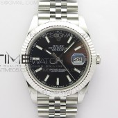 RO공장 롤렉스 데이저스트 41 블랙다이얼 DateJust 41MM 126334 904L SS ROF 1:1 Best Edition Black Dial Stick Markers on SS Jubilee Bracelet A3235