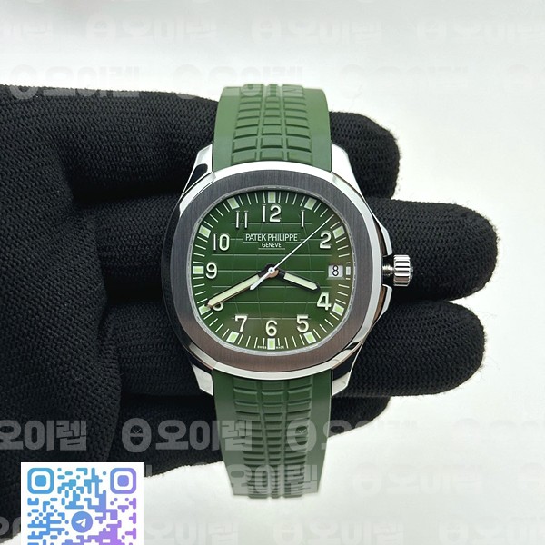 KM공장 파텍필립 아쿠아넛 5167 스틸 그린다이얼 러버스트랩 Aquanaut 5167 SS Green Textured Dial on Green Rubber Strap A324