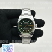 VS공장 롤렉스 밀가우스 블랙다이얼 브레이슬릿 Milgauss 116400 GV Real Green Sapphire 904L SS VSF 1:1 Best Edition Black Dial on 904L SS Bracelet SA3131